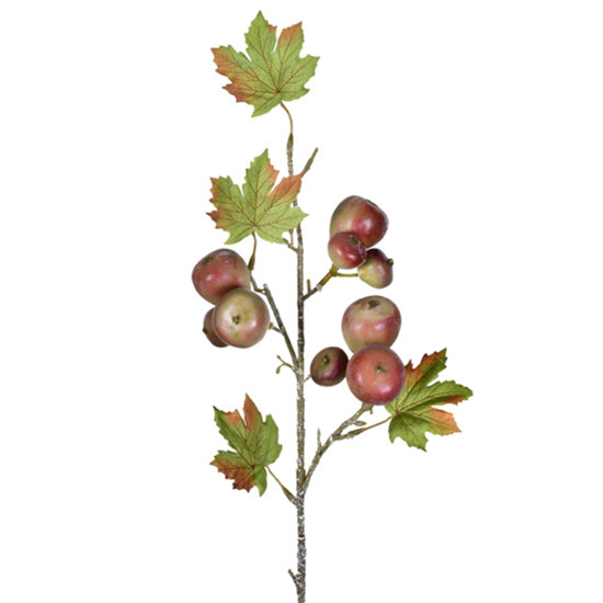 Imagem HASTE DECORATIVA MOLDÁVEL DE FIGOS BURGUNDY 52X17CM - GRILLO