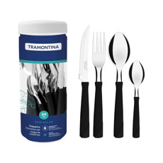 Imagem de FAQUEIRO NEW KOLOR PRETO 24 PEÇAS - TRAMONTINA - Tramontina Nordeste S A