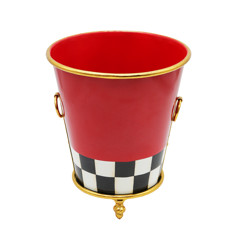 Imagem de BALDE NATALINO DECORATIVO DE METAL 27,5X24,5X24,5CM - TOKDACASA - Cromus Embalagens Ind E Com Ltda