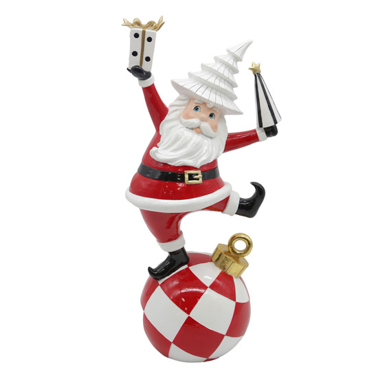 Imagem PAPAI NOEL DECORATIVO DE RESINA 44X20X15CM - TOKDACASA