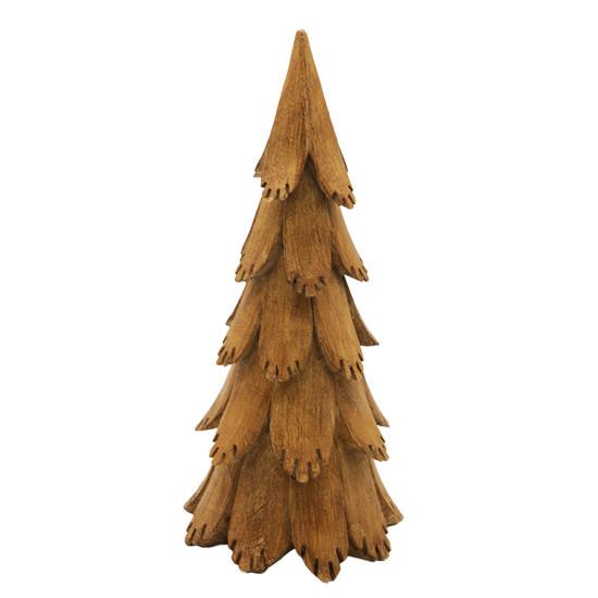 Imagem ÁRVORE DE NATAL MARROM DE RESINA 30X13X13CM - TOKDACASA