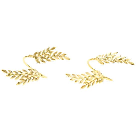 Imagem CONJUNTO 4 ARGOLAS PARA GUARDANAPO DE METAL DOURADO 9,5X4,5CM - CROMUS