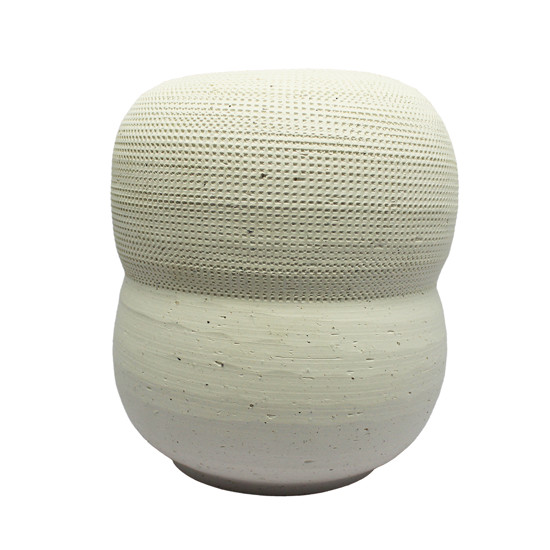 Imagem VASO DECORATIVO BRANCO DE CERÂMICA 20X17X17CM - LUCATTI