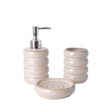 Imagem de JOGO DE PORCELANA PARA BANHEIRO 3 PEÇAS - TUUT - Yangzi Brasil Corporation S A 