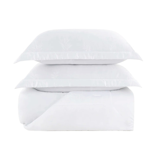 Imagem JOGO DE COLCHA KING 300 FIOS DE ALGODÃO BAMBU OLIVINE BRANCO - TRUSSARDI