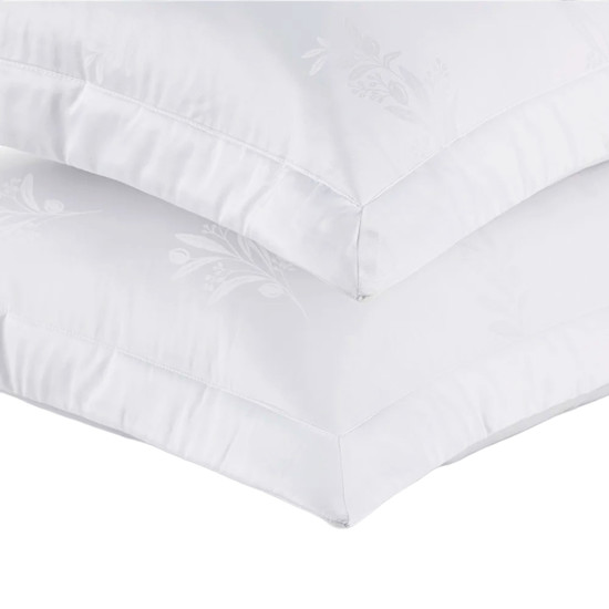 Imagem JOGO DE COLCHA KING 300 FIOS DE ALGODÃO BAMBU OLIVINE BRANCO - TRUSSARDI