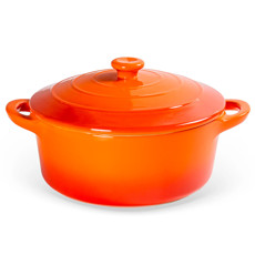 Imagem de PANELA COM TAMPA EM CERÂMICA LARANJA DEGRADÊ - CROSS - Cross Comercial Ltda