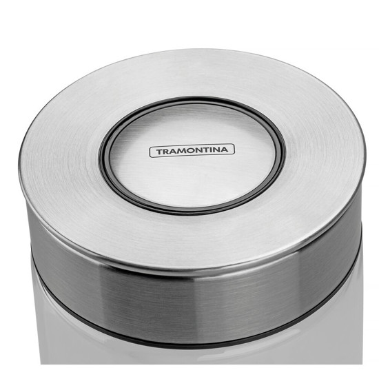 Imagem POTE DE VIDRO PUREZZA COM TAMPA DE AÇO INOX 400ML - TRAMONTINA