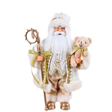 Imagem de PAPAI NOEL DECORATIVO DE PLÁSTICO E ALGODÃO 30CM - GRILLO - Grillo Ltda