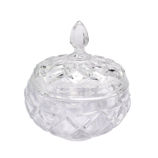 Imagem POTICHE DECORATIVO DE VIDRO 17X18X18CM - ADELY CRYSTAL