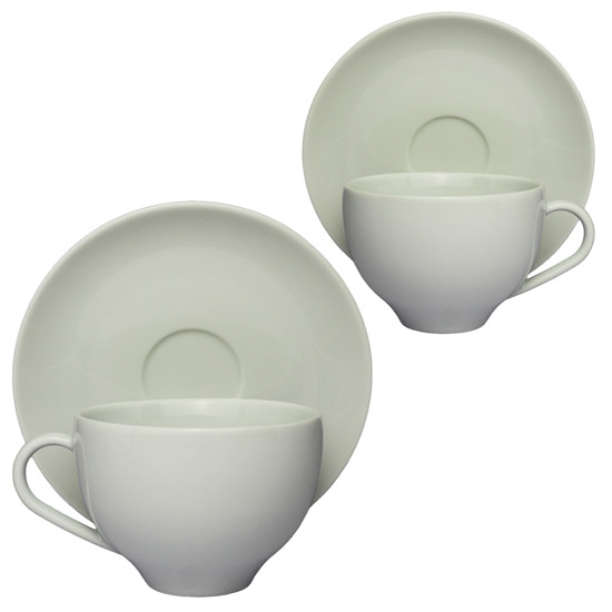 Imagem CONJUNTO XÍCARA E PIRES DE CHÁ MARIA AUGUSTA EM PORCELANA 250ML 2 PEÇAS - TRAMONTINA