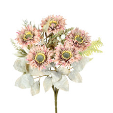 Imagem de BUQUÊ DECORATIVO DE PLÁSTICO MOLDÁVEL DE GERBERA LAVANDA OUTONO 31X25CM - GRILLO - Grillo Ltda