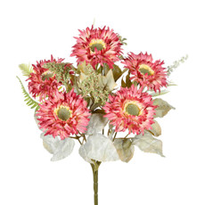 Imagem de BUQUÊ DECORATIVO DE PLÁSTICO MOLDÁVEL DE GERBERA VERMELHA 31X25CM - GRILLO - Grillo Ltda