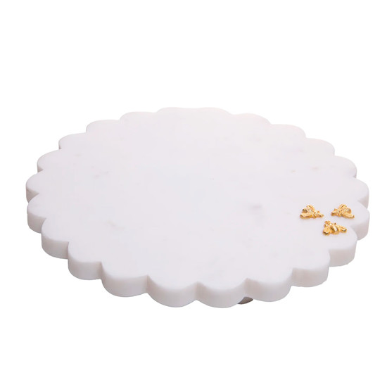 Imagem TÁBUA REDONDA DECORATIVA NEW BEE 30,5CM X 3,5CM DE MÁRMORE - WOLFF