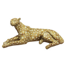 Imagem de PANTERA DECORATIVA DE RESINA CARAMELO 9,5X26X13CM - ENTRECASA - Inverno Verao Comercio De Modas E Decoracao Eireli