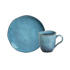 Imagem de KIT LANCHE ORGÂNICO 4 PEÇAS EM CERÂMICA STONEWARE BREEZE - PORTO BRASIL - Porto Brasil Ceramica Ltda