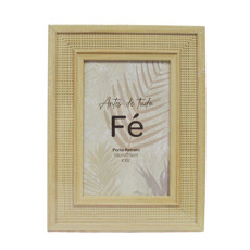 Imagem de PORTA-RETRATO DECORATIVO NUDE EM PS E MDF 10X15CM - DCARTE - Dcarte Importacao E Exportacao Ltda