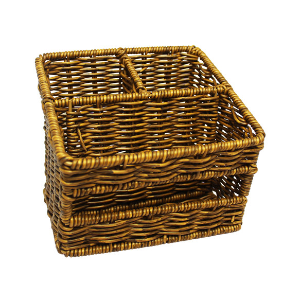 Imagem PORTA-TALHERES QUADRADO DE FIBRA SINTÉTICA 16X18X15CM - ENTRECASA