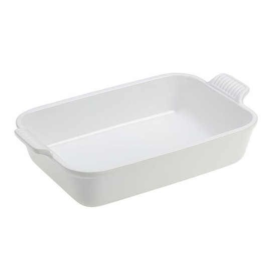 Imagem TRAVESSA RETANGULAR HERITAGE EM CERÂMICA WHITE 9,1X39X25,4 CM - LE CREUSET