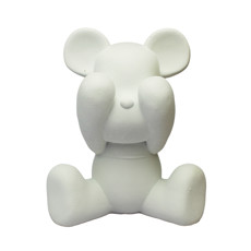 Imagem de ESCULTURA DECORATIVA URSO BRANCO DE RESINA 19X17X11CM - ENTRECASA - Inverno Verao Comercio De Modas E Decoracao Eireli