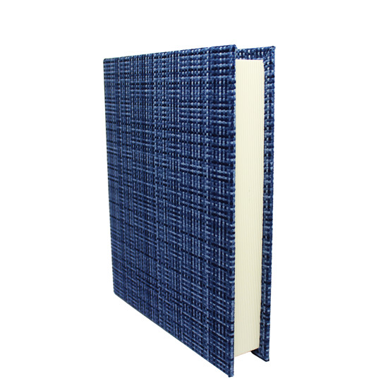 Imagem CAIXA LIVRO DECORATIVA DE MDF TEXTURIZADO AZUL 5X32X27CM - ENTRECASA