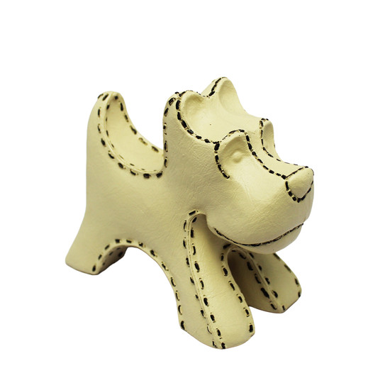 Imagem ESCULTURA DECORATIVA CACHORRO BEGE DE RESINA 11X13X7CM - ENTRECASA