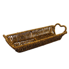 Imagem de BANDEJA RETANGULAR DECORATIVA STRAW CARAMELO 5X26X10CM - ENTRECASA - Inverno Verao Comercio De Modas E Decoracao Eireli