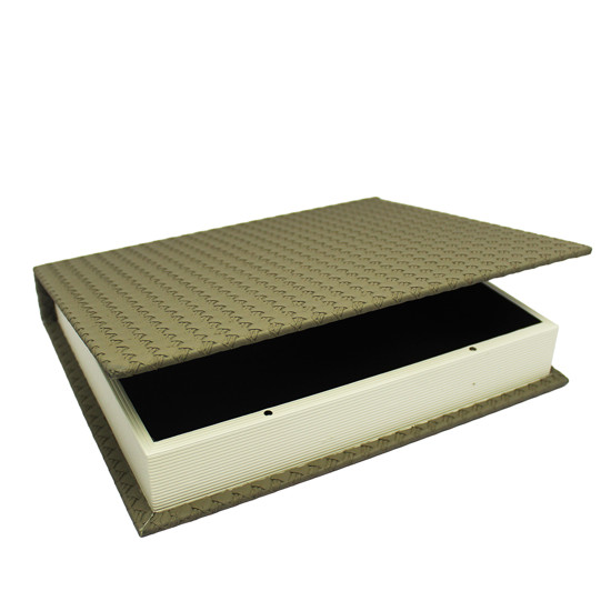 Imagem CAIXA LIVRO DECORATIVA DE MDF TEXTURIZADO CINZA 4X26,5X21CM - ENTRECASA