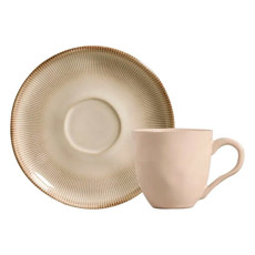 Imagem de XÍCARA COM PIRES 170ML BIO RAIO EM CERÂMICA 9,5X15,5CM - PORTO BRASIL - Porto Brasil Ceramica Ltda