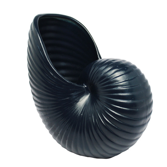 Imagem ENFEITE DE MESA CONCHA AZUL MARINHO DE RESINA 24X26X15CM - ENTRE MARES