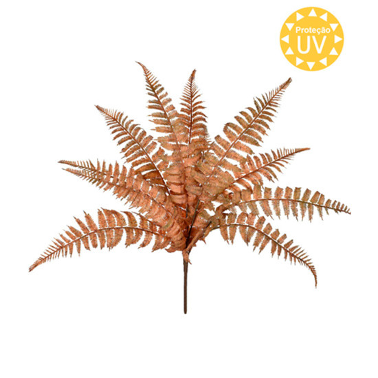 Imagem BUQUÊ DECORATIVO DE SAMAMBAIA MARROM OUTONADA DE PLÁSTICO MOLDÁVEL - GRILLO