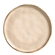 Imagem de PRATO RASO RAIO PARA SOBREMESA DE CERÂMICA BEGE 21,5CM - PORTO BRASIL - Porto Brasil Ceramica Ltda