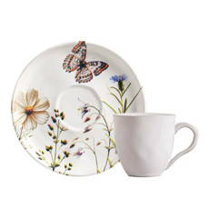 Imagem de XÍCARA COM PIRES 170ML BIO ENCANTO EM CERÂMICA 9,5X15,5CM - PORTO BRASIL - Porto Brasil Ceramica Ltda