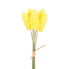 Imagem de RAMALHETE DECORATIVO DE CATTAIL AMARELO DE PLÁSTICO MOLDÁVEL 33X10X10CM - GRILLO - Grillo Ltda