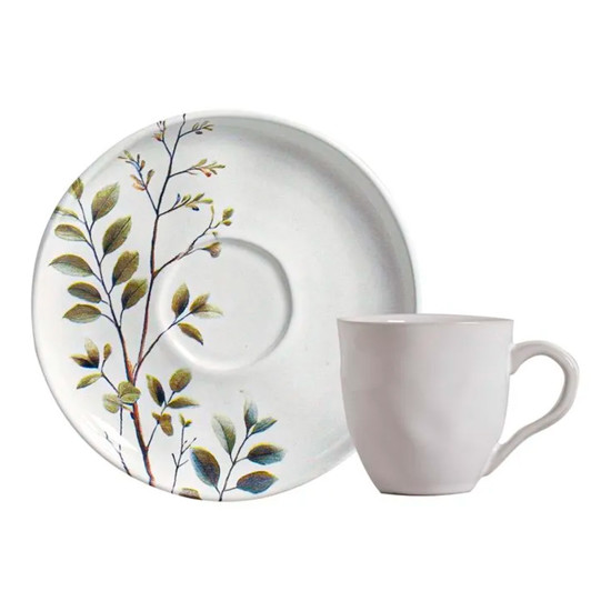 Imagem XÍCARA COM PIRES 170ML BIO BIRDY EM CERÂMICA 9,5X15,5CM - PORTO BRASIL