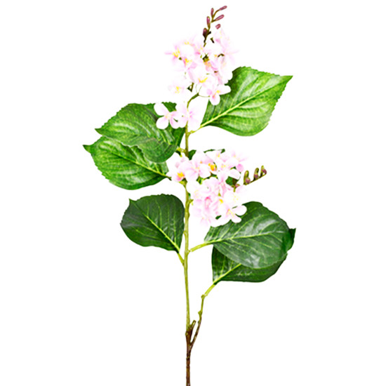 Imagem HASTE DECORATIVA DE CLERODENDRUM ROSA DE PLÁSTICO MOLDÁVEL 86X23CM - GRILLO 