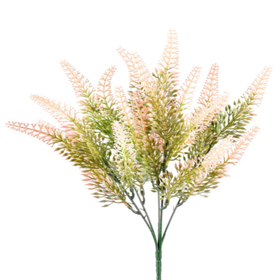 Imagem BUQUÊ DE FOLHAS DE TRIGO ROSA DE PLÁSTICO MOLDÁVEL 36X20CM - GRILLO