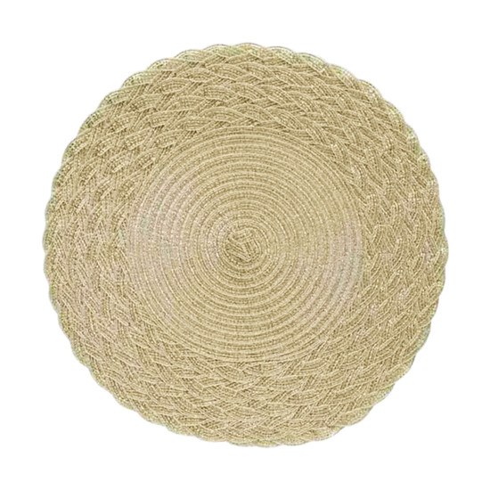 Imagem JOGO AMERICANO AVULSO STARRY GOLD DE POLIÉSTER E POLIPROPILENO 38CM - COPA&CIA