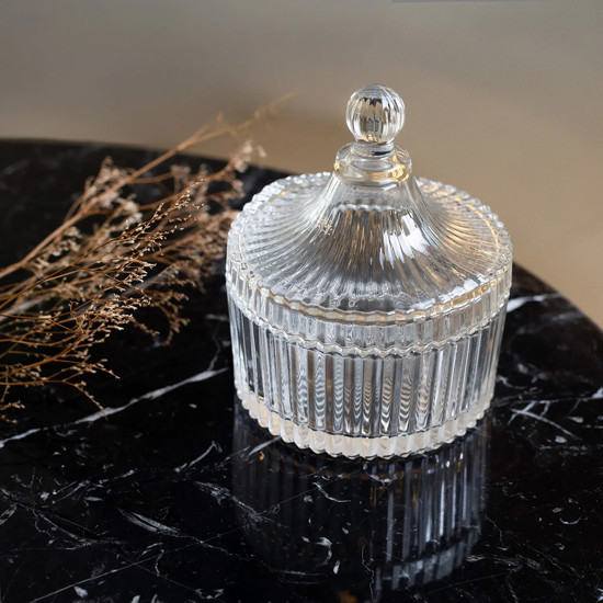 Imagem POTICHE CARROSEL DECORATIVO EM CRISTAL 12,5X10,5CM - LYOR