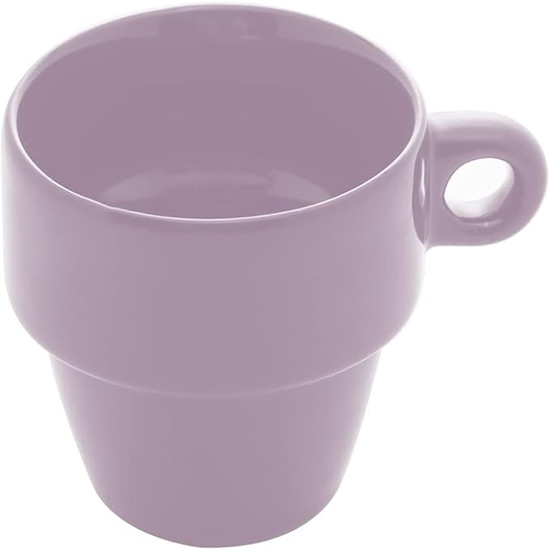 Imagem XÍCARA PARA CAFÉ EM CERÂMICA EMPILHAVEL LILÁS 90ML - LYOR 