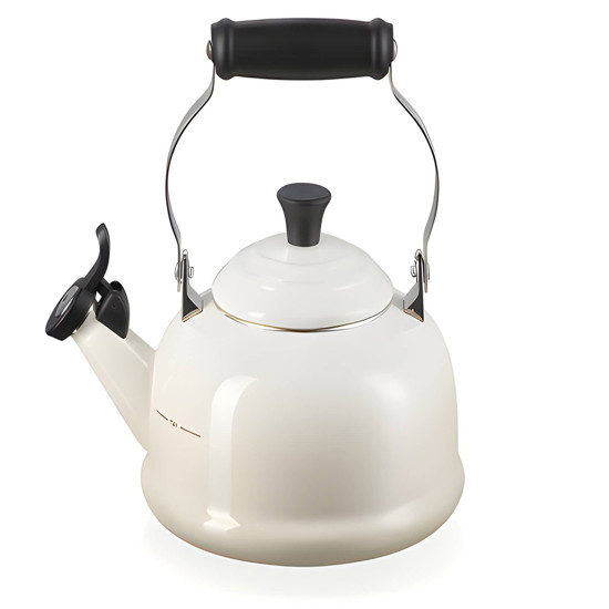 Imagem CHALEIRA CLÁSSICA 1,6L COM APITO MERINGUE DE AÇO ESMALTADO 25X26X21CM - LE CREUSET