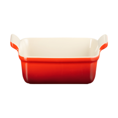 Imagem de TRAVESSA RETANGULAR HERITAGE VERMELHA EM CERÂMICA 9,1X39X25,4CM - LE CREUSET - Le Creuset Do Brasil Ltda 