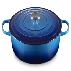 Imagem de PANELA SIGNATURE REDONDA 6,7L AZURE BLUE DE FERRO FUNDIDO 18X38X30CM - LE CREUSET - Le Creuset Do Brasil Ltda 