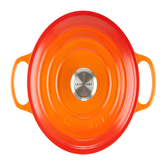 Imagem PANELA SIGNATURE REDONDA 4,2L LARANJA DE FERRO FUNDIDO 17X33X25CM - LE CREUSET