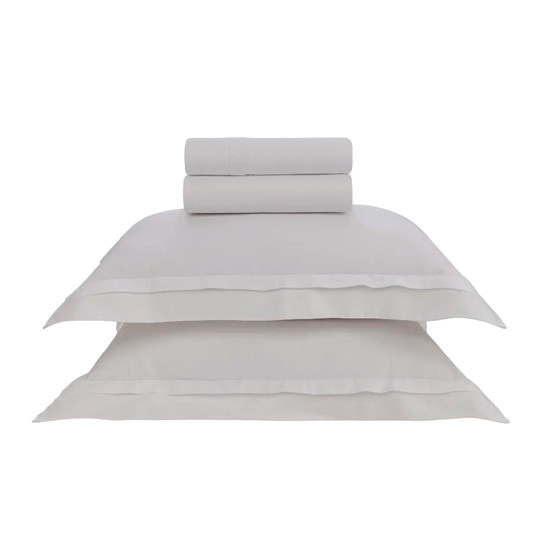Imagem JOGO DE CAMA QUEEN 300 FIOS 100% ALGODÃO EGÍPCIO VERCELLI BRANCO - TRUSSARDI