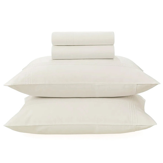 Imagem JOGO DE CAMA CASAL CASTELLARI BRANCO DE ALGODÃO  EGÍPCIO E CETIM 300 FIOS - TRUSSARDI