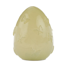 Imagem de LUMINÁRIA OVO COM BORBOLETAS EM RELEVO COM 18 LEDS EM VIDRO AMARELO - CROMUS - Cromus Embalagens Ind E Com Ltda