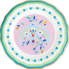 Imagem de PRATO PARA PÃO PASSARINHO MAMMA MIA DE PORCELANA 16CM - BACI MILANO - Bimbe Blc Ltda 
