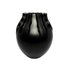 Imagem de VASO PRETO DECORATIVO DE CERÂMICA 29X21X21CM - CERÂMICA MAZZOTTI - Ceramica Artistica Mazzotti Ltda
