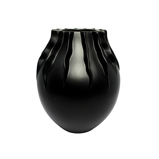 Imagem VASO PRETO DECORATIVO DE CERÂMICA 29X21X21CM - CERÂMICA MAZZOTTI